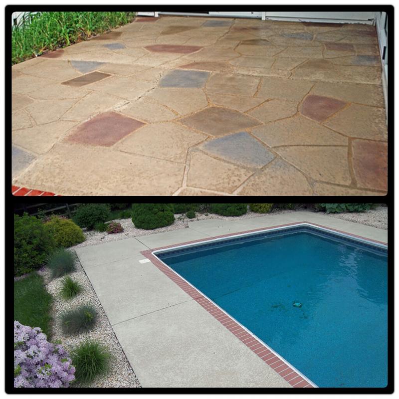 Spatter Overlay Pool Deck